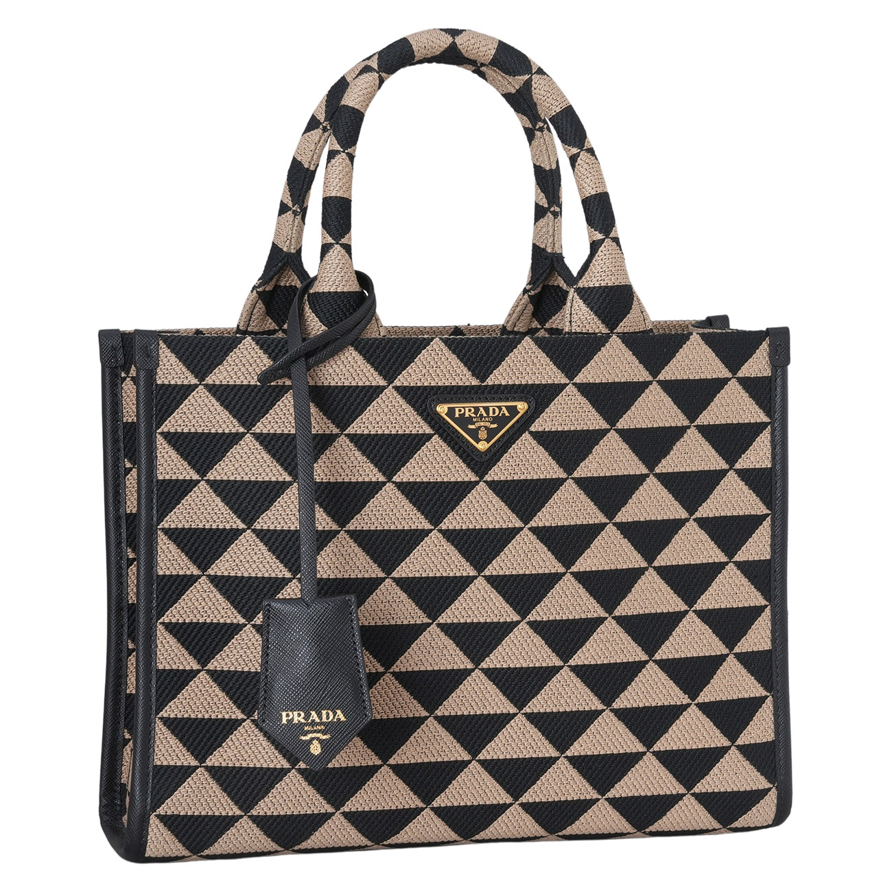 PRADA(USED)프라다 1BA354 심볼 자카드 토트백