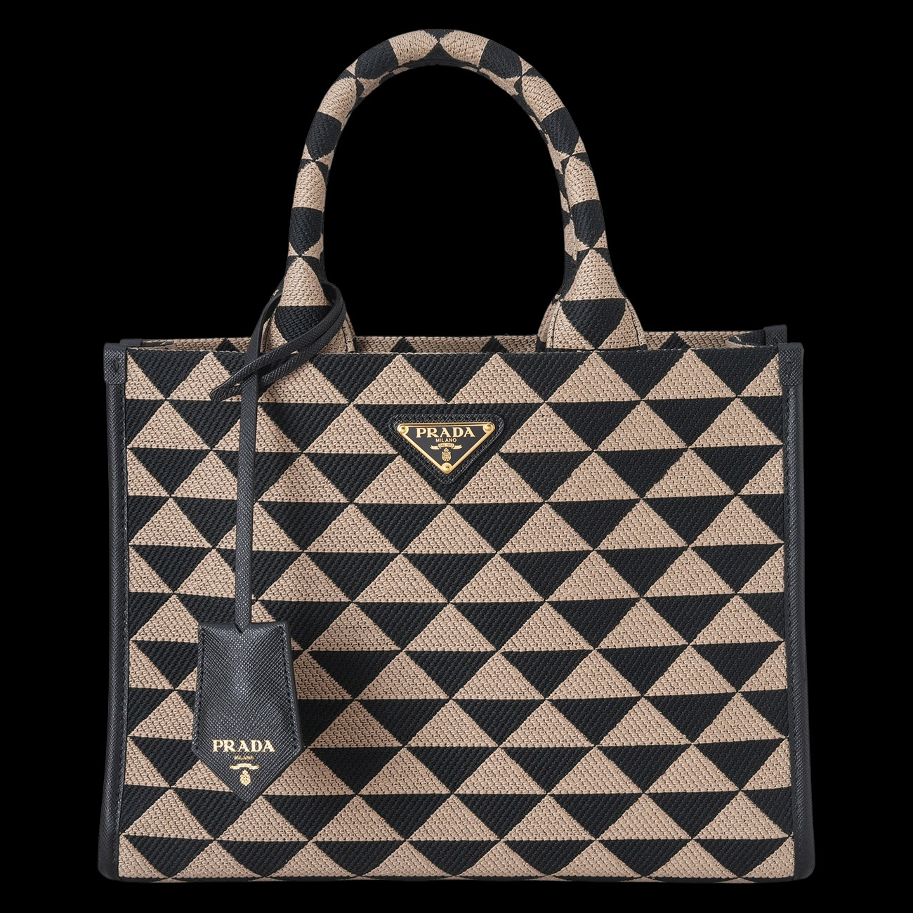 PRADA(USED)프라다 1BA354 심볼 자카드 토트백