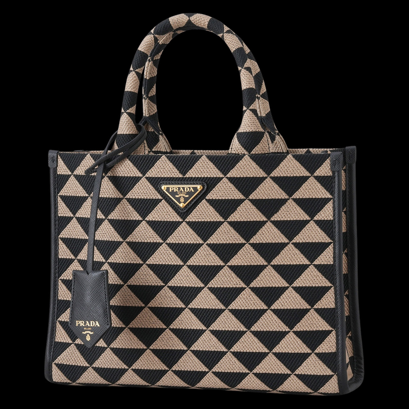 PRADA(USED)프라다 1BA354 심볼 자카드 토트백