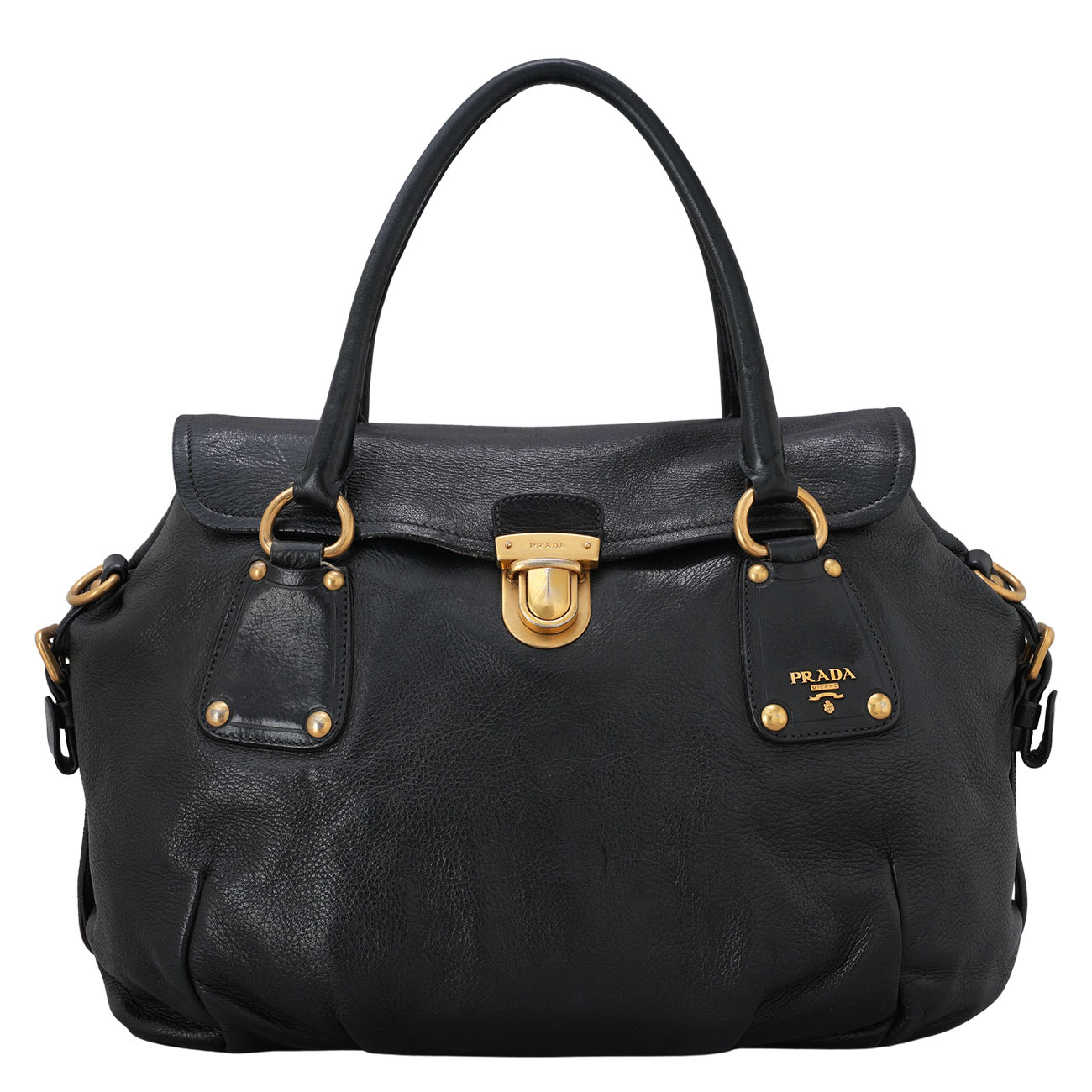 PRADA(USED)프라다 BR4271 레더 토트백