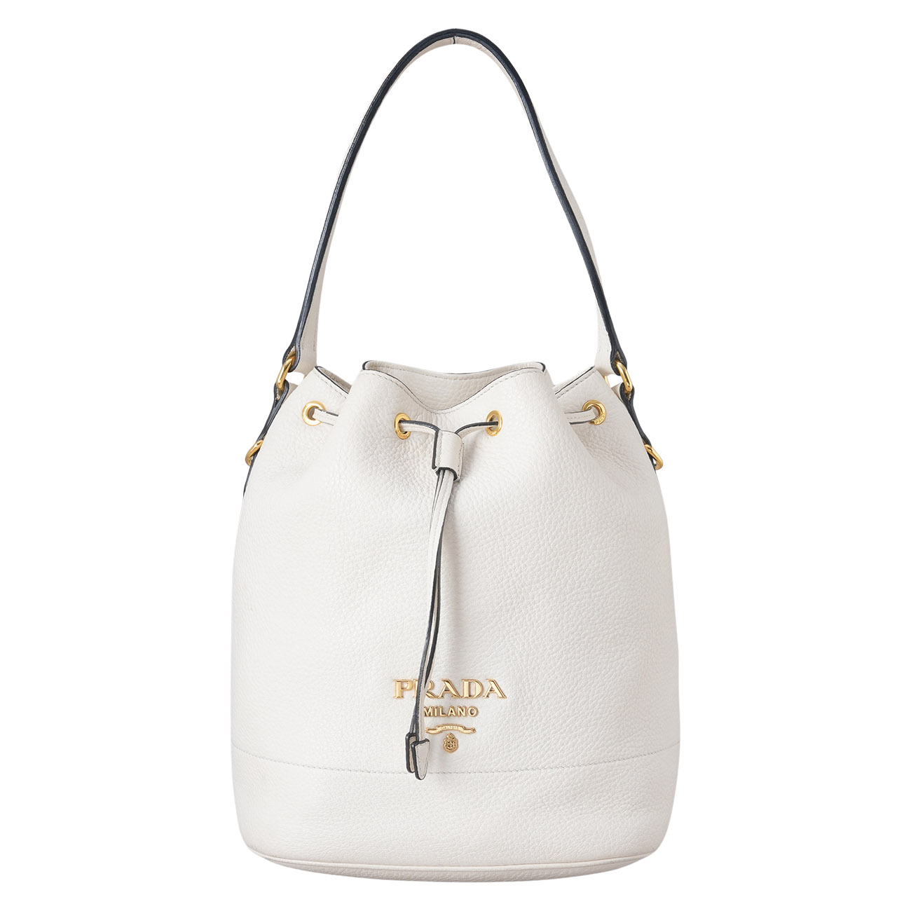 PRADA(USED)프라다 1BE018 비텔로 다이노 버킷백