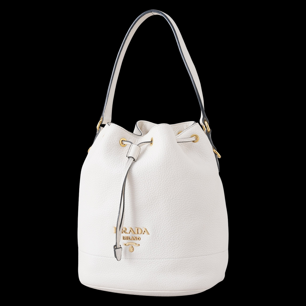 PRADA(USED)프라다 1BE018 비텔로 다이노 버킷백
