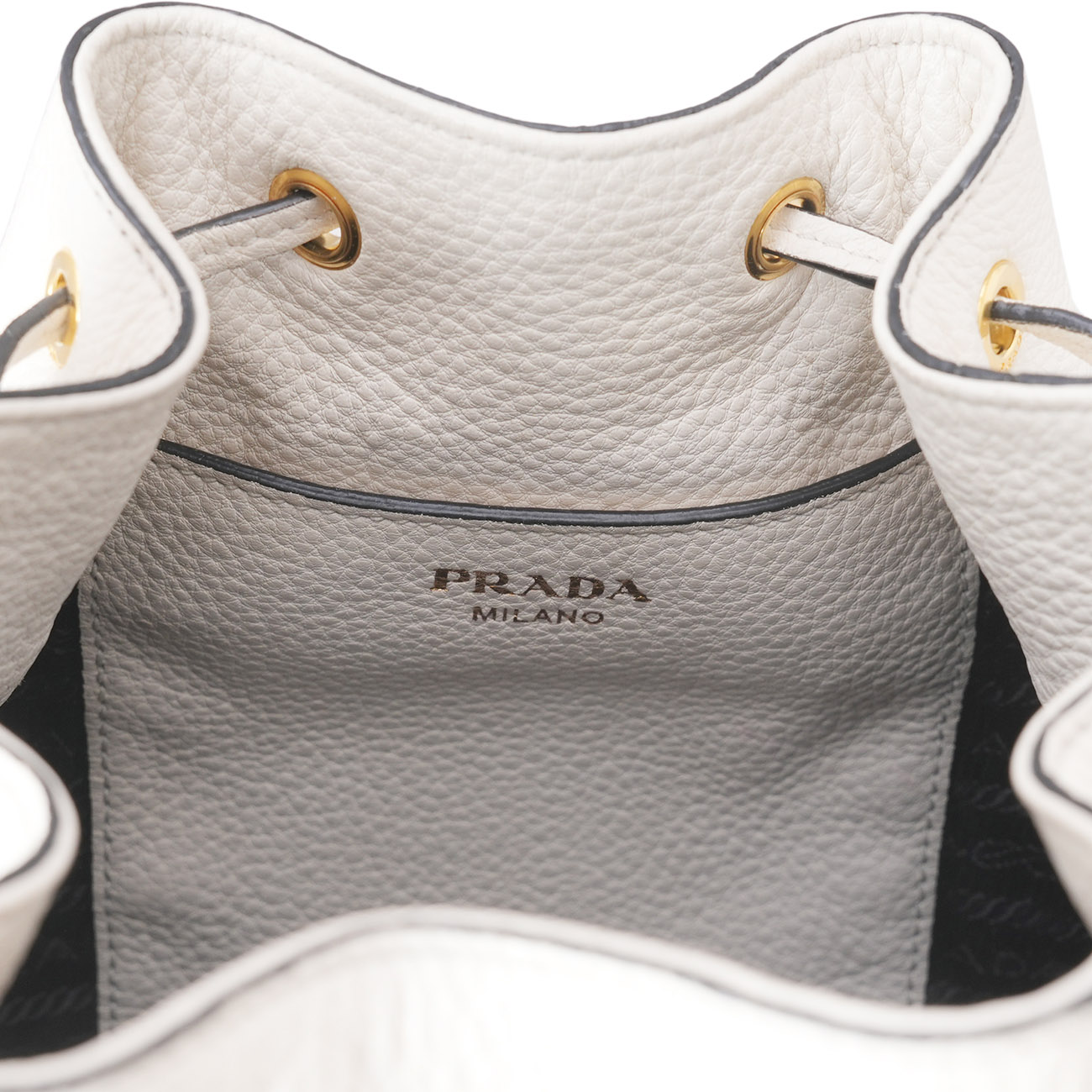 PRADA(USED)프라다 1BE018 비텔로 다이노 버킷백