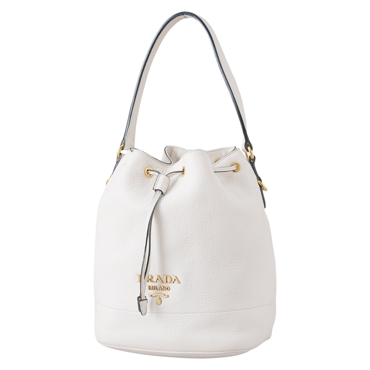 PRADA(USED)프라다 1BE018 비텔로 다이노 버킷백
