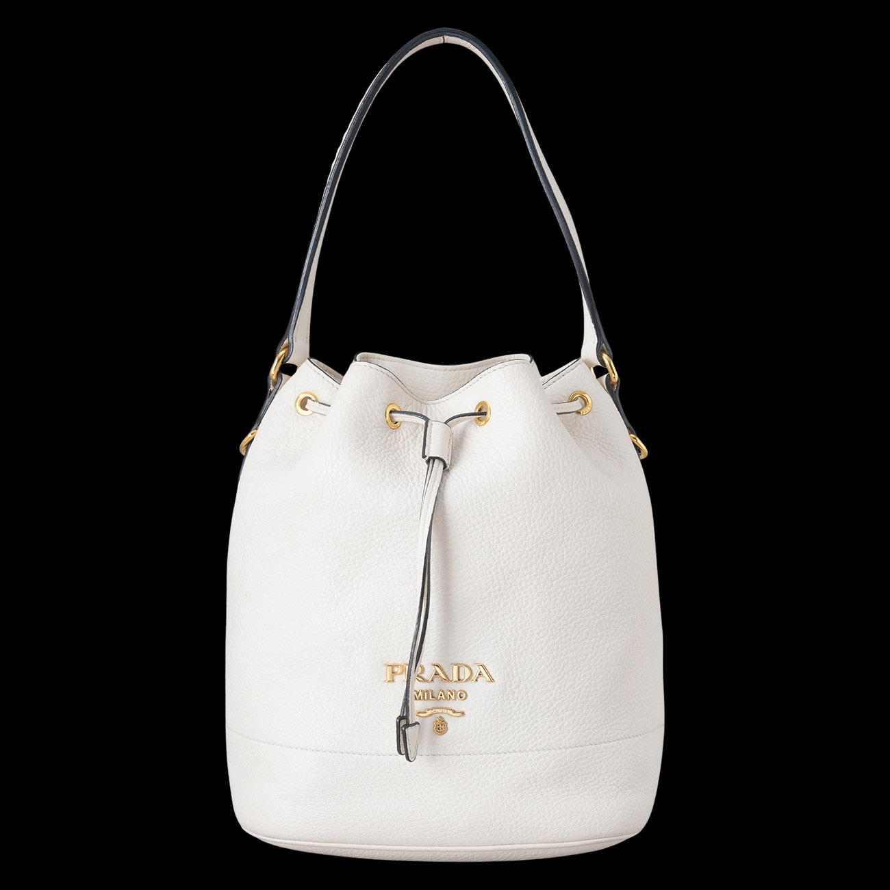 PRADA(USED)프라다 1BE018 비텔로 다이노 버킷백