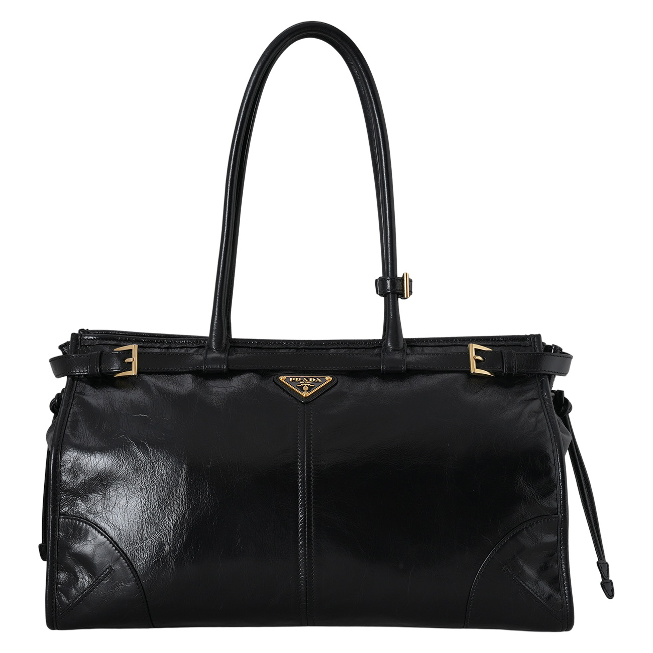 PRADA(USED)프라다 보니 라지 가죽 핸드백