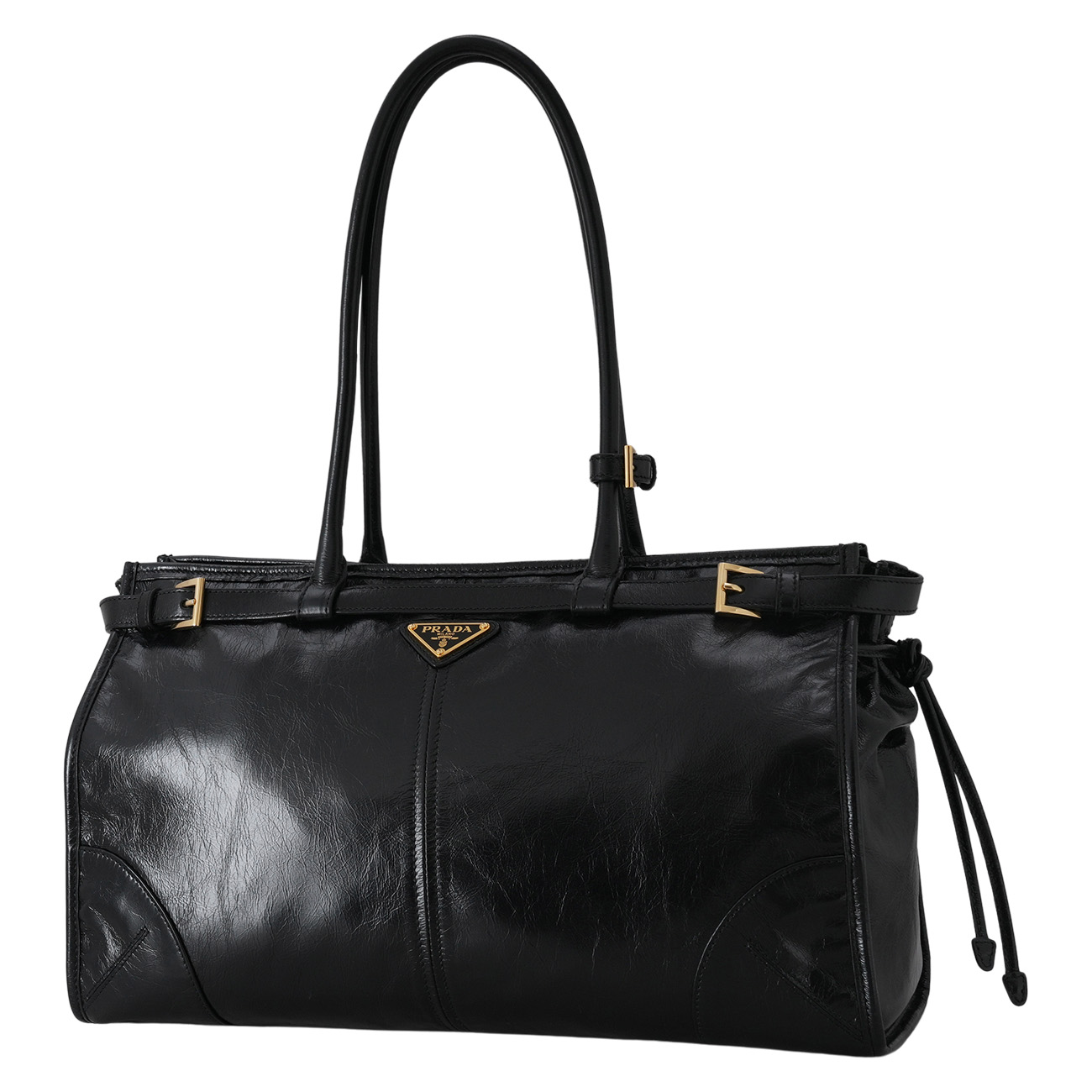 PRADA(USED)프라다 보니 라지 가죽 핸드백