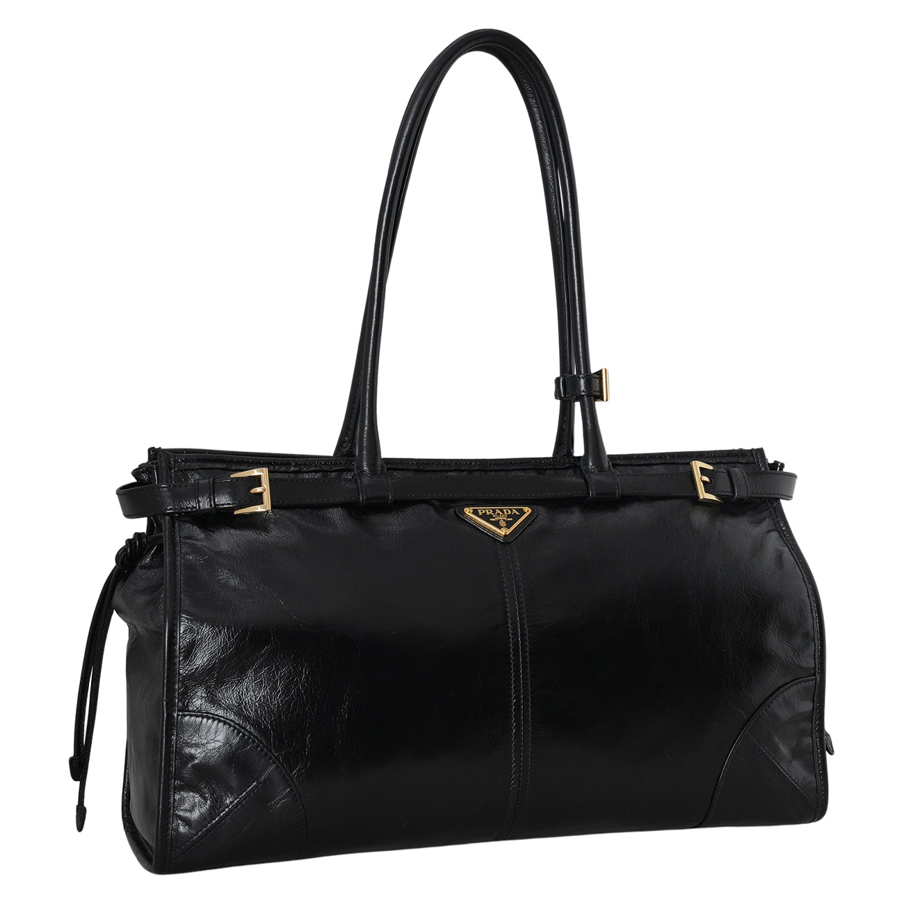 PRADA(USED)프라다 보니 라지 가죽 핸드백