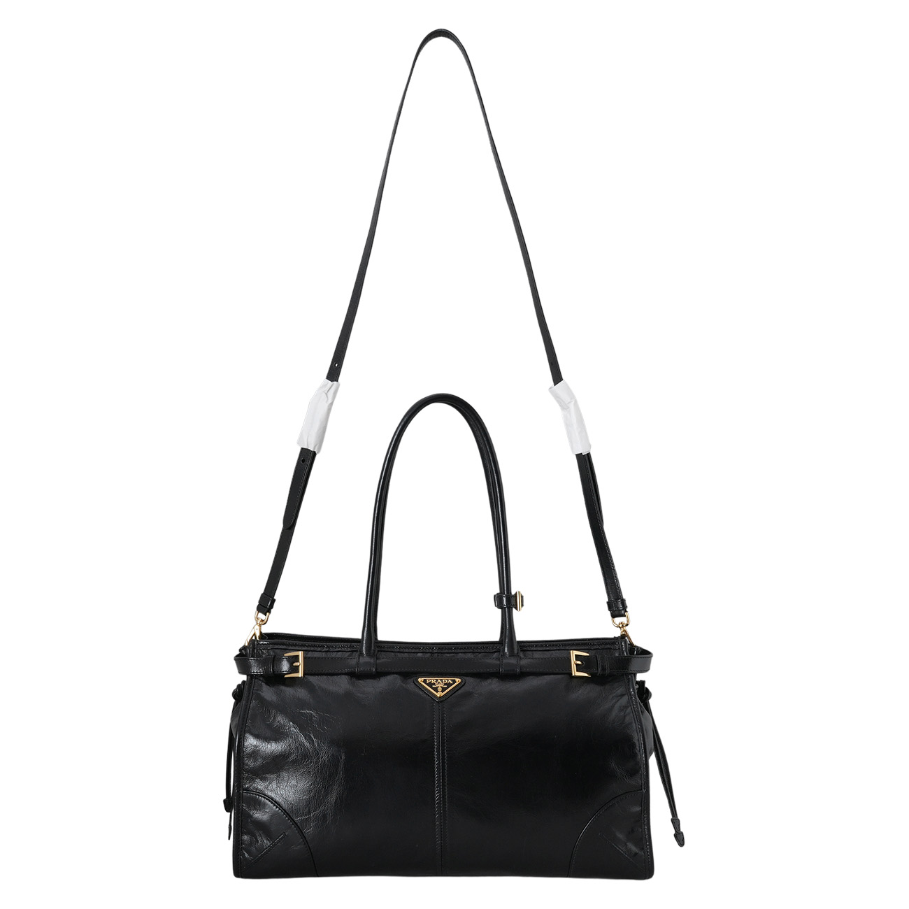 PRADA(USED)프라다 보니 라지 가죽 핸드백