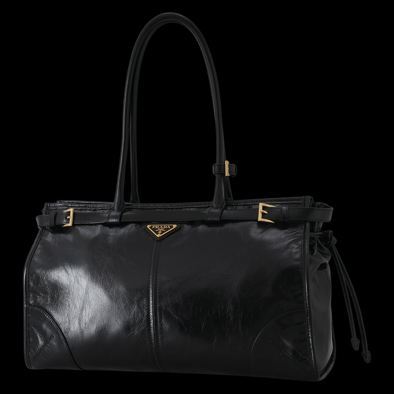 PRADA(USED)프라다 보니 라지 가죽 핸드백