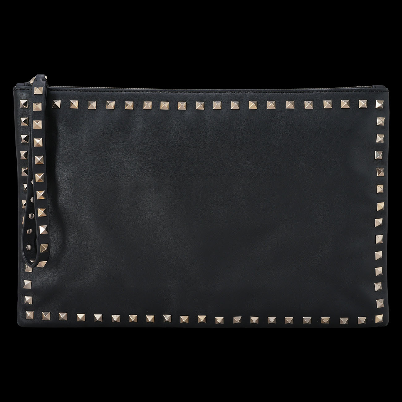 VALENTINO(USED)발렌티노 락스터드 클러치 블랙