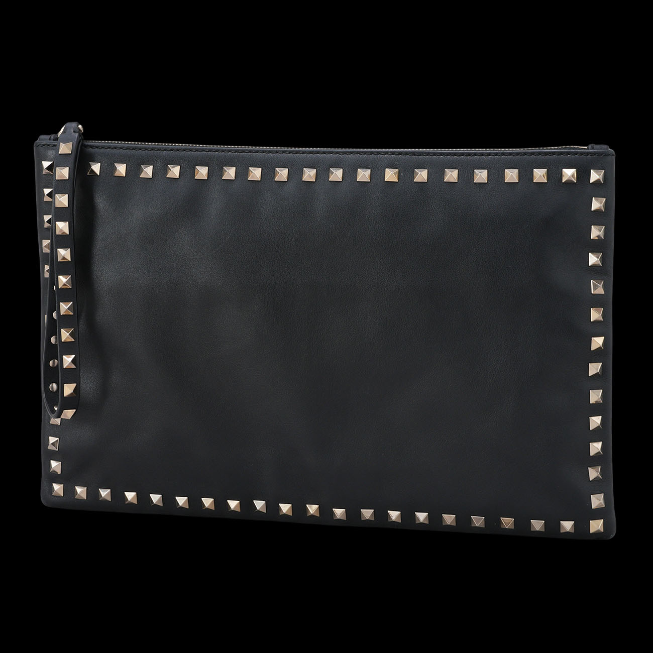 VALENTINO(USED)발렌티노 락스터드 클러치 블랙