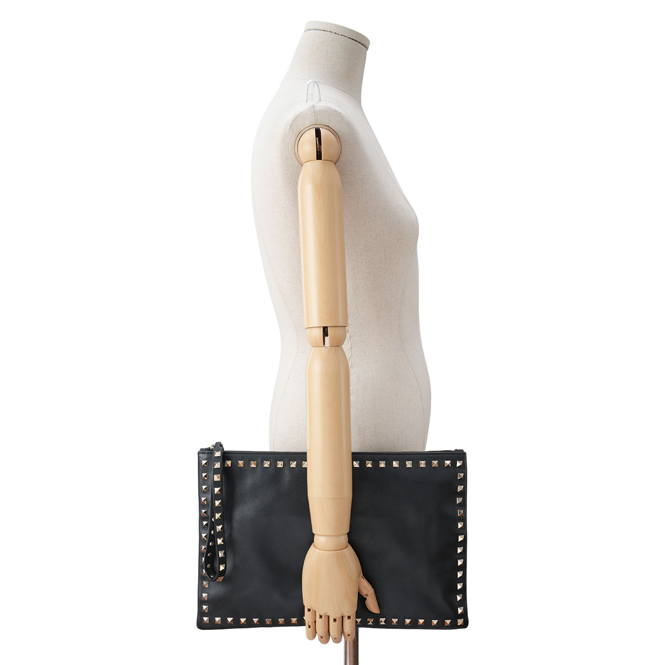 VALENTINO(USED)발렌티노 락스터드 클러치 블랙
