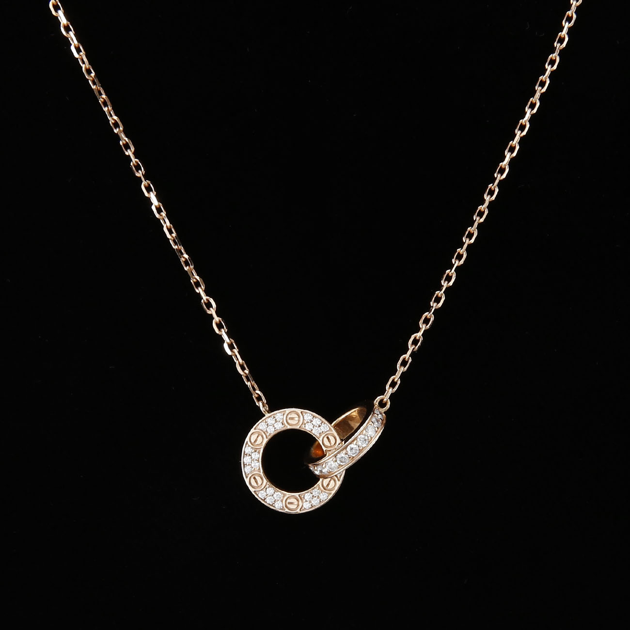 CARTIER(USED)까르띠에 러브 다이아 네크리스