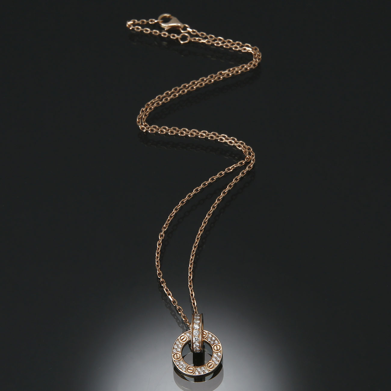 CARTIER(USED)까르띠에 러브 다이아 네크리스