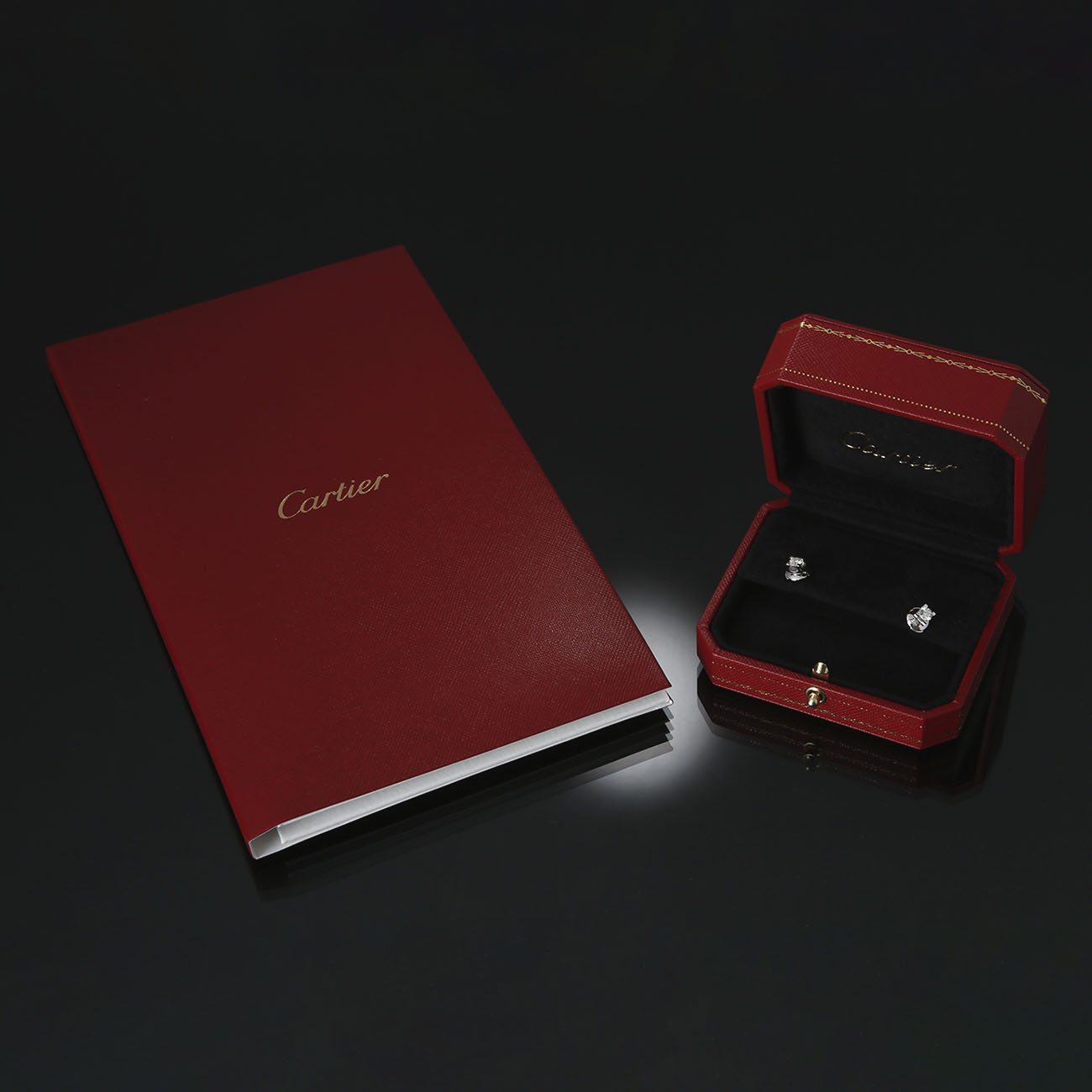 CARTIER(USED)까르띠에 0.24CT 다이아 이어링