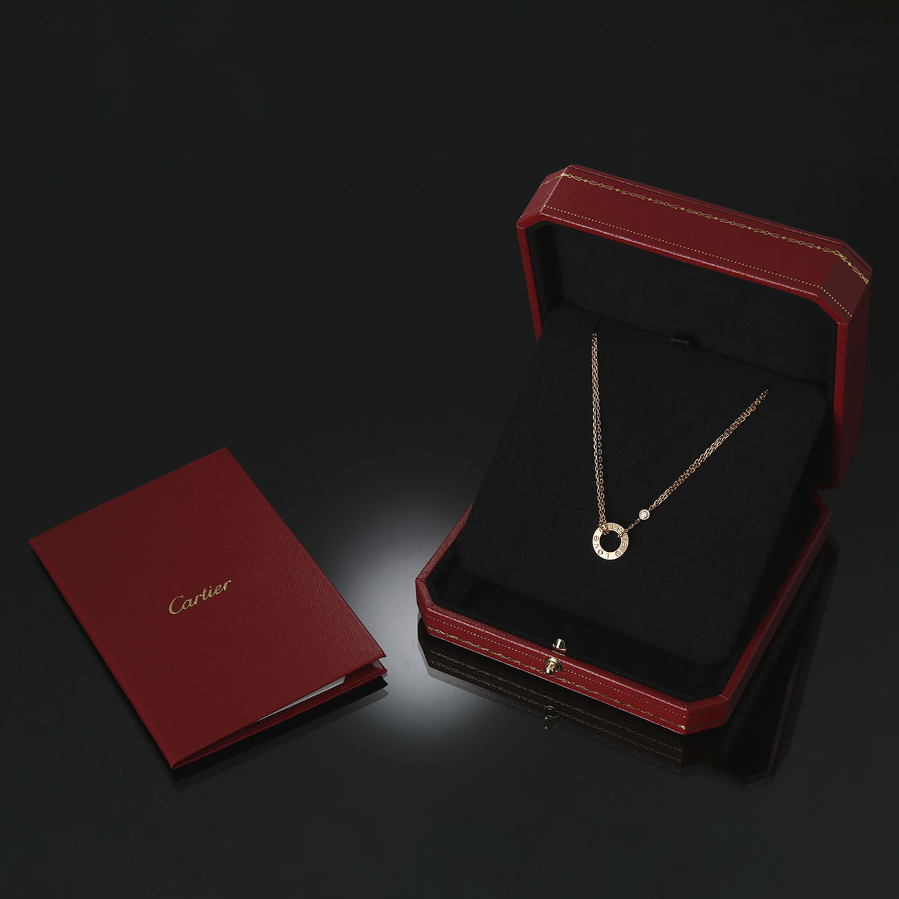 CARTIER(USED)까르띠에 러브 다이아 네크리스