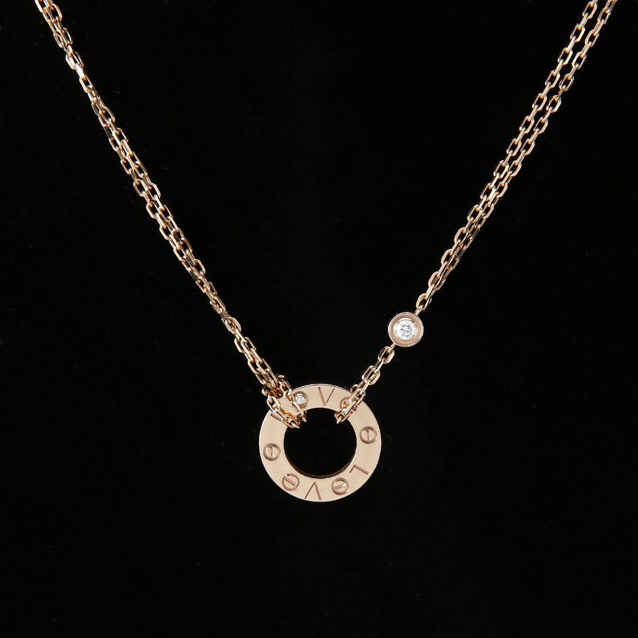 CARTIER(USED)까르띠에 러브 다이아 네크리스