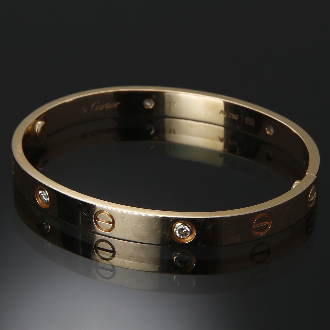 CARTIER(USED)까르띠에 4P 다이아 러브 브레이슬릿 #17