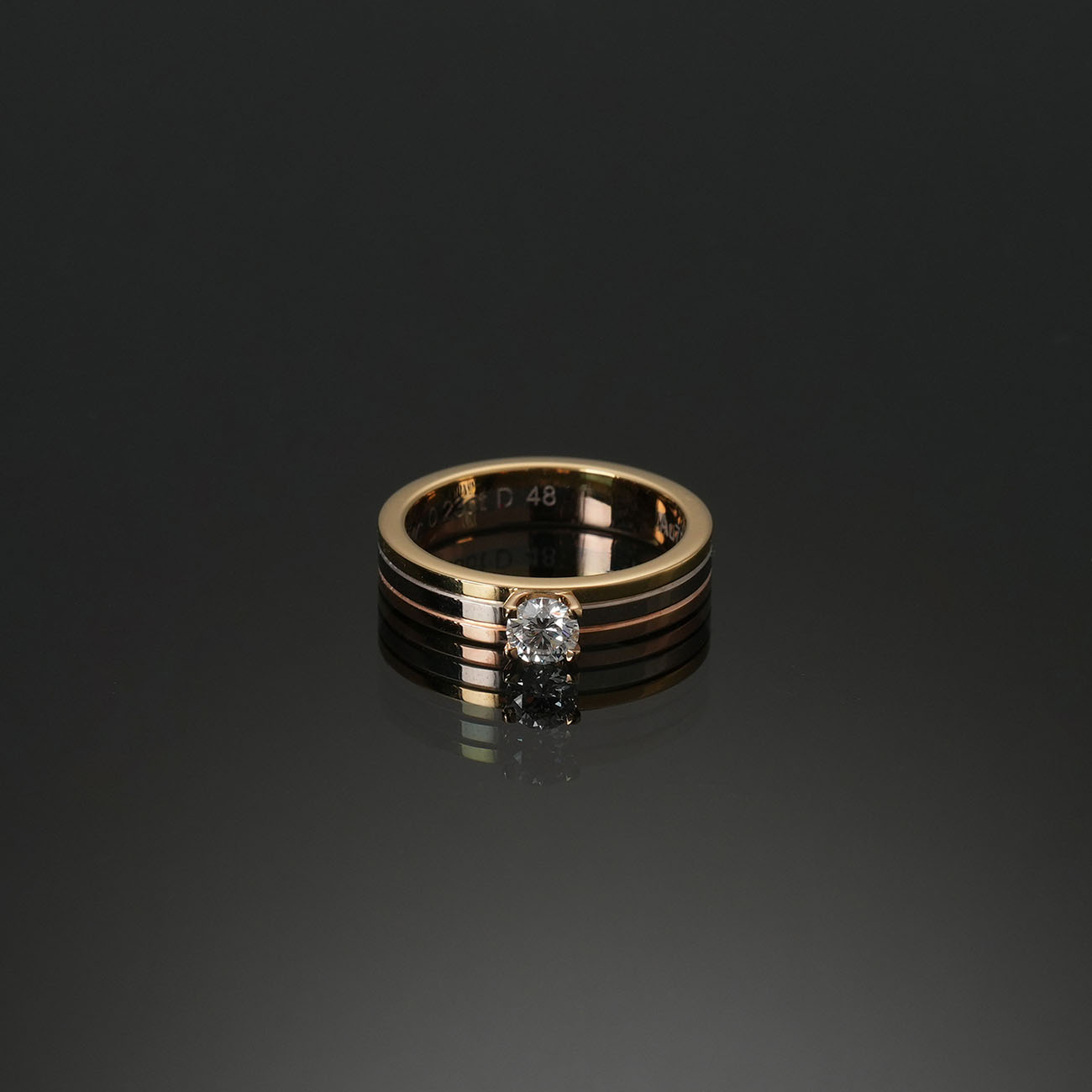 CARTIER(USED)까르띠에 방돔 루이 솔리테어 웨딩밴드 #48