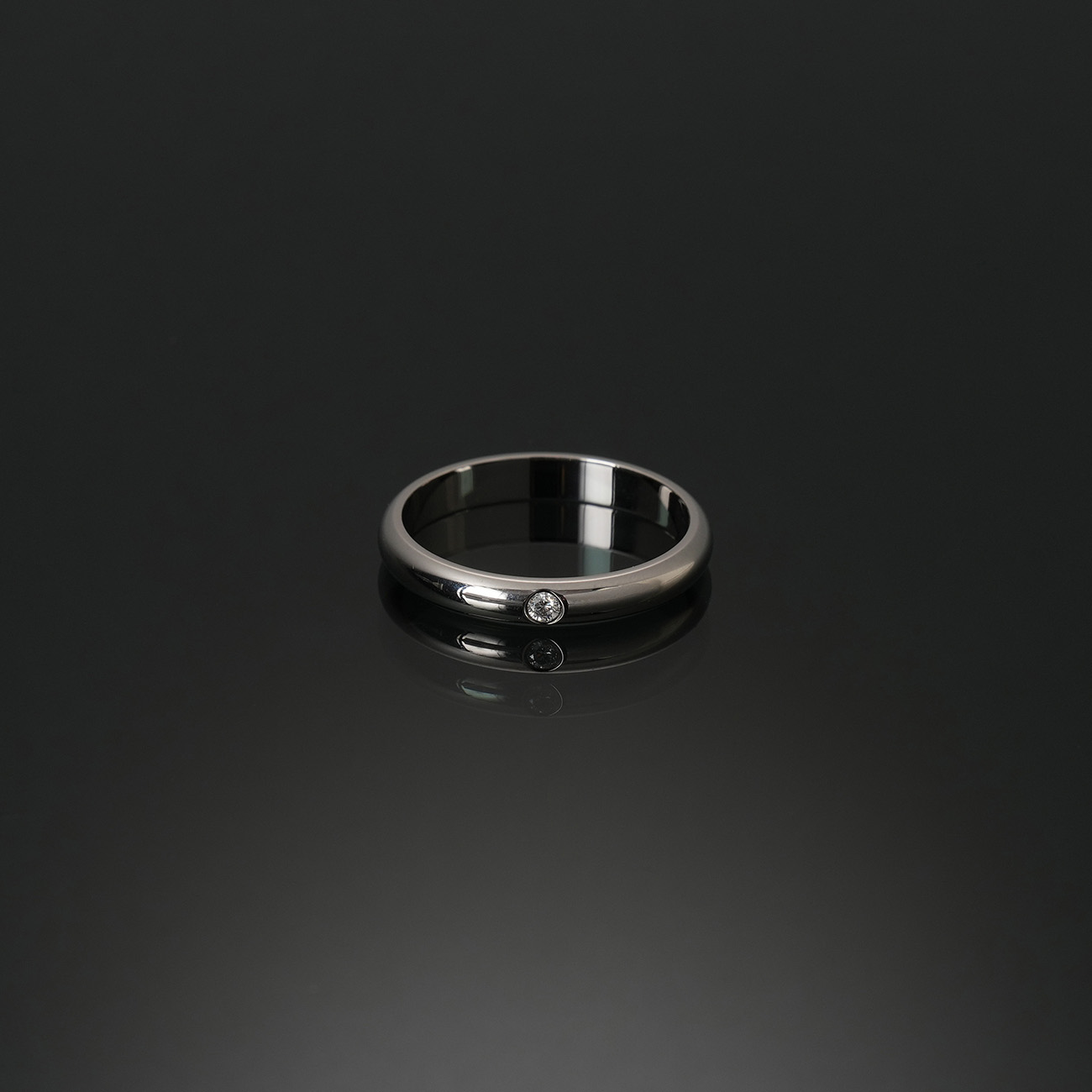 CARTIER(USED)까르띠에 플래티늄 1P 링 #65