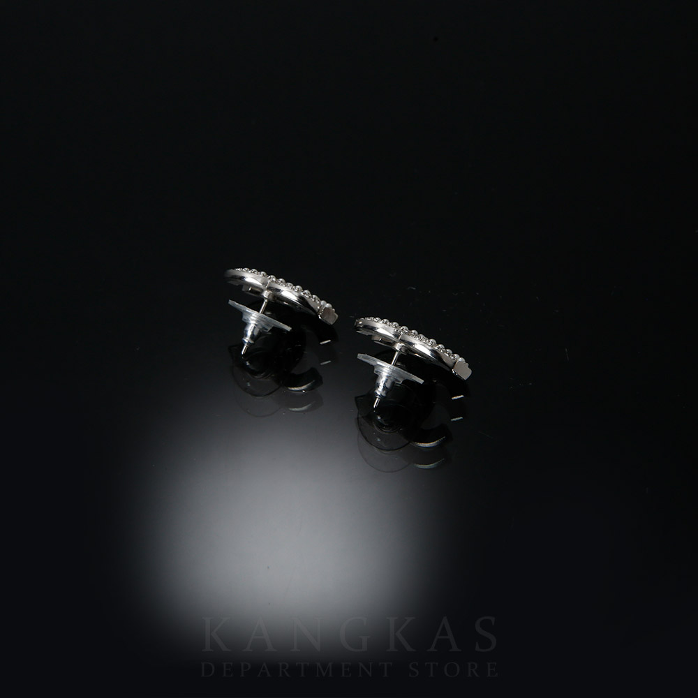 CHANEL(USED)샤넬 진주 크리스탈 CC로고 이어링
