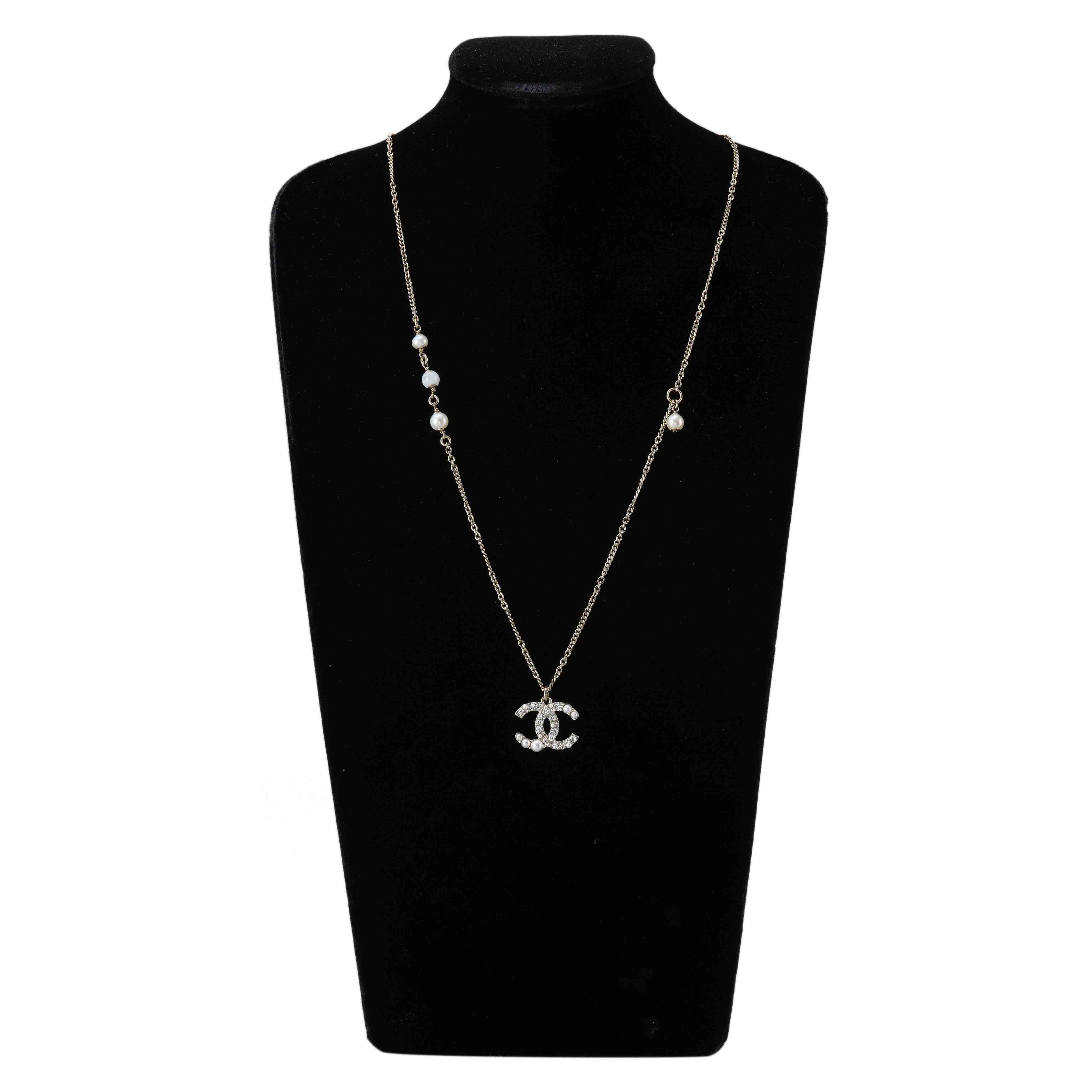 CHANEL(USED)샤넬 CC로고 진주 네크리스