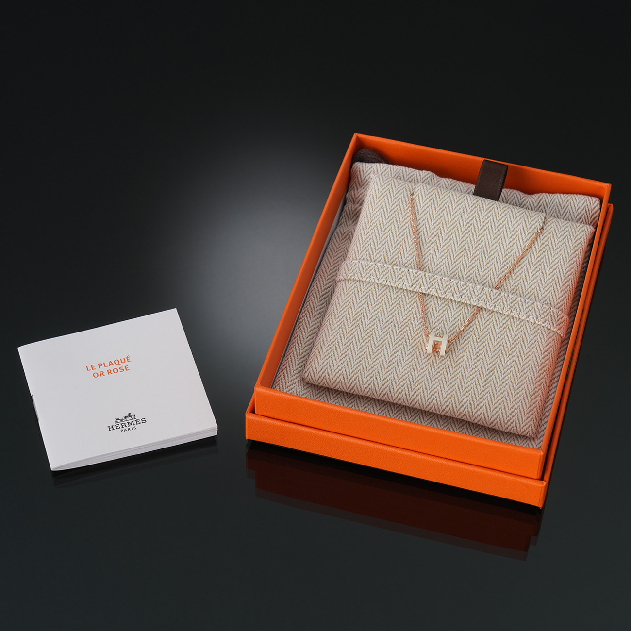 HERMES(NEW)에르메스 미니 팝아슈 네크리스 로즈골드 블랑