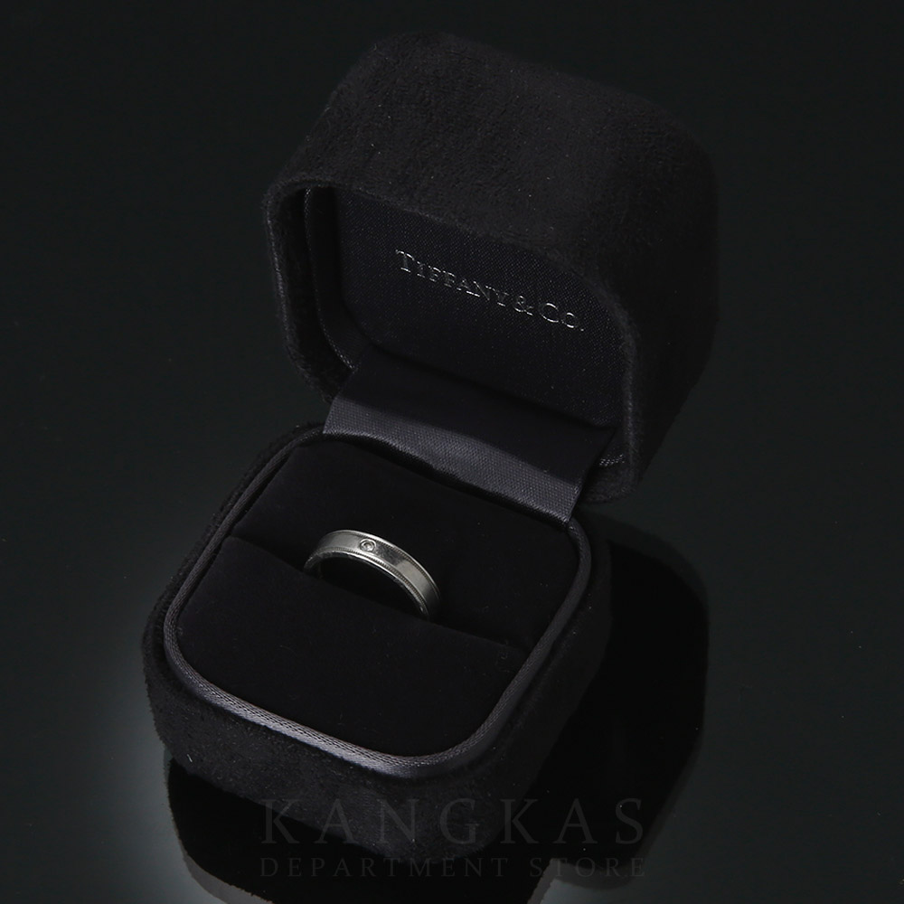 TIFFANY(USED)티파니앤코 에센셜밴드 1P 다이아 더블 밀그레인 #47