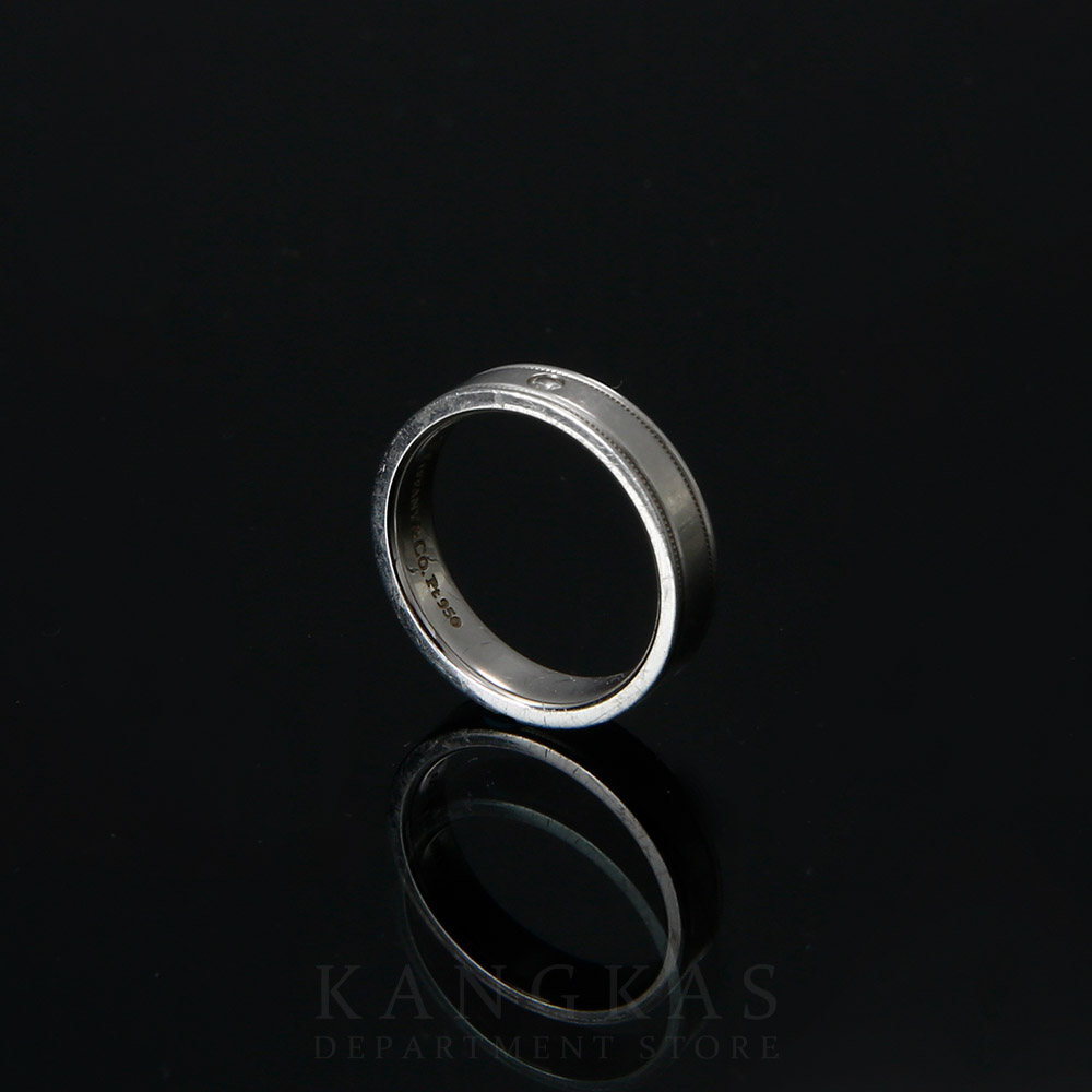 TIFFANY(USED)티파니앤코 에센셜밴드 1P 다이아 더블 밀그레인 #47