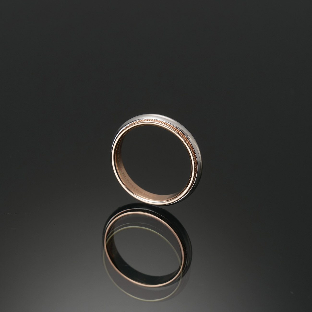 TIFFANY & CO.(USED)티파니 밀그레인 링 4mm #8