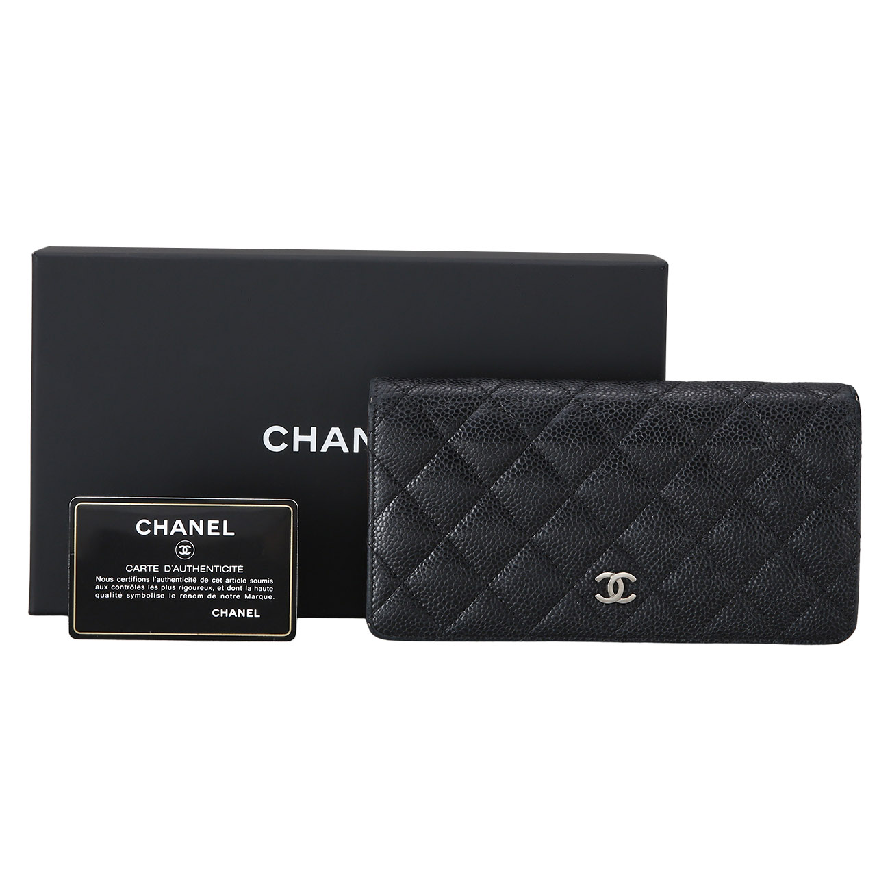 CHANEL(USED)샤넬 캐비어 플랩 장지갑