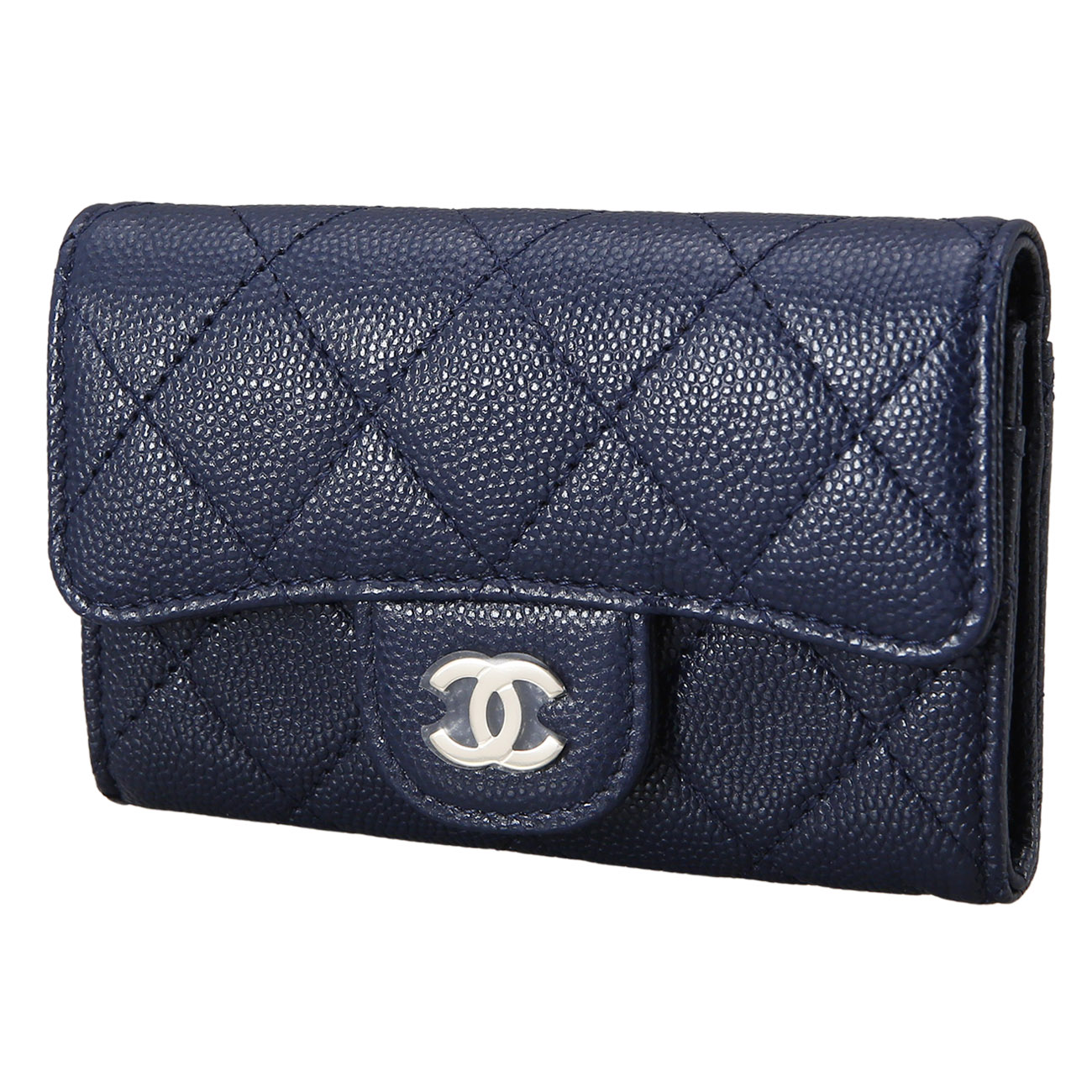 CHANEL(USED)샤넬 캐비어 클래식 플랩 카드지갑