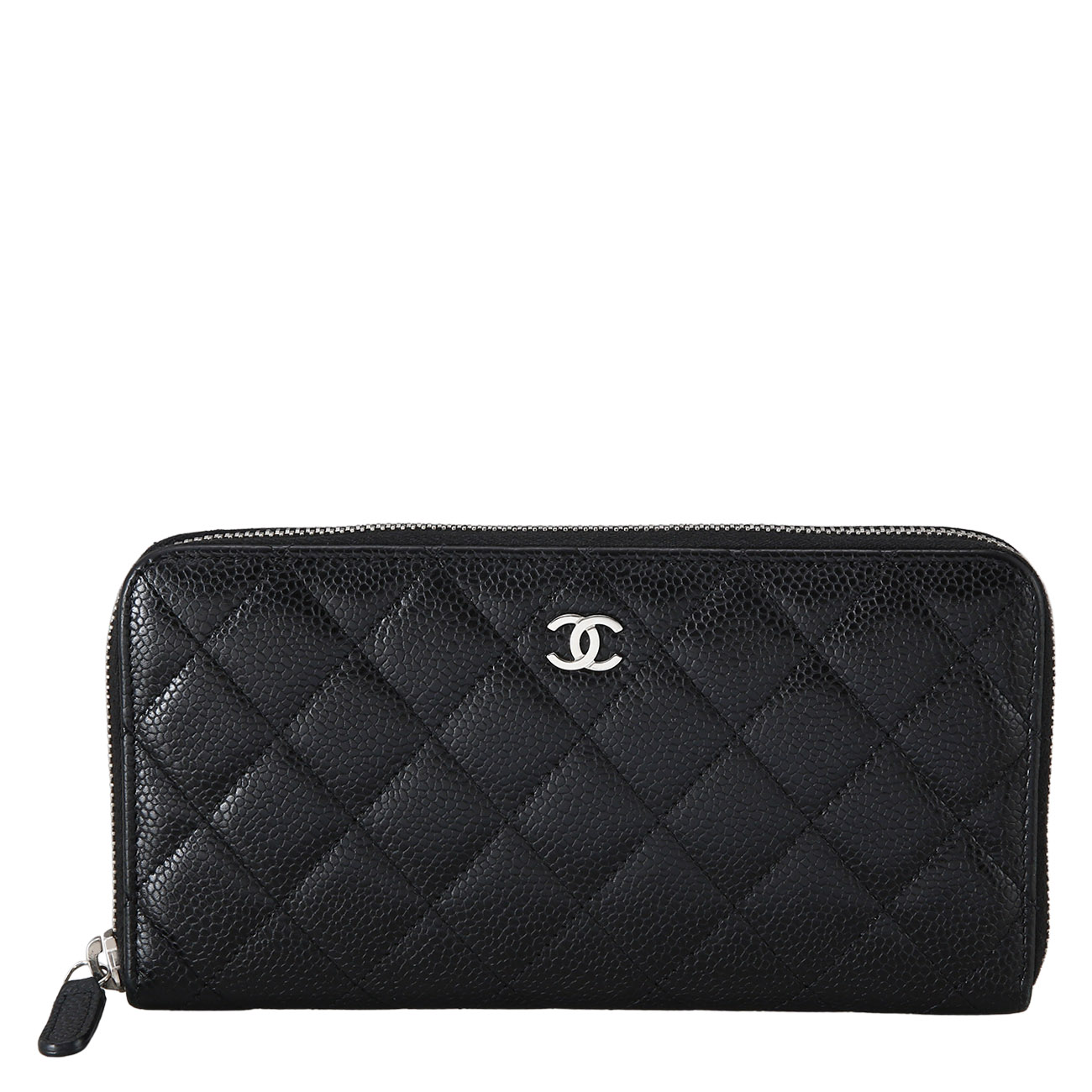 CHANEL(USED)샤넬 캐비어 지퍼 장지갑