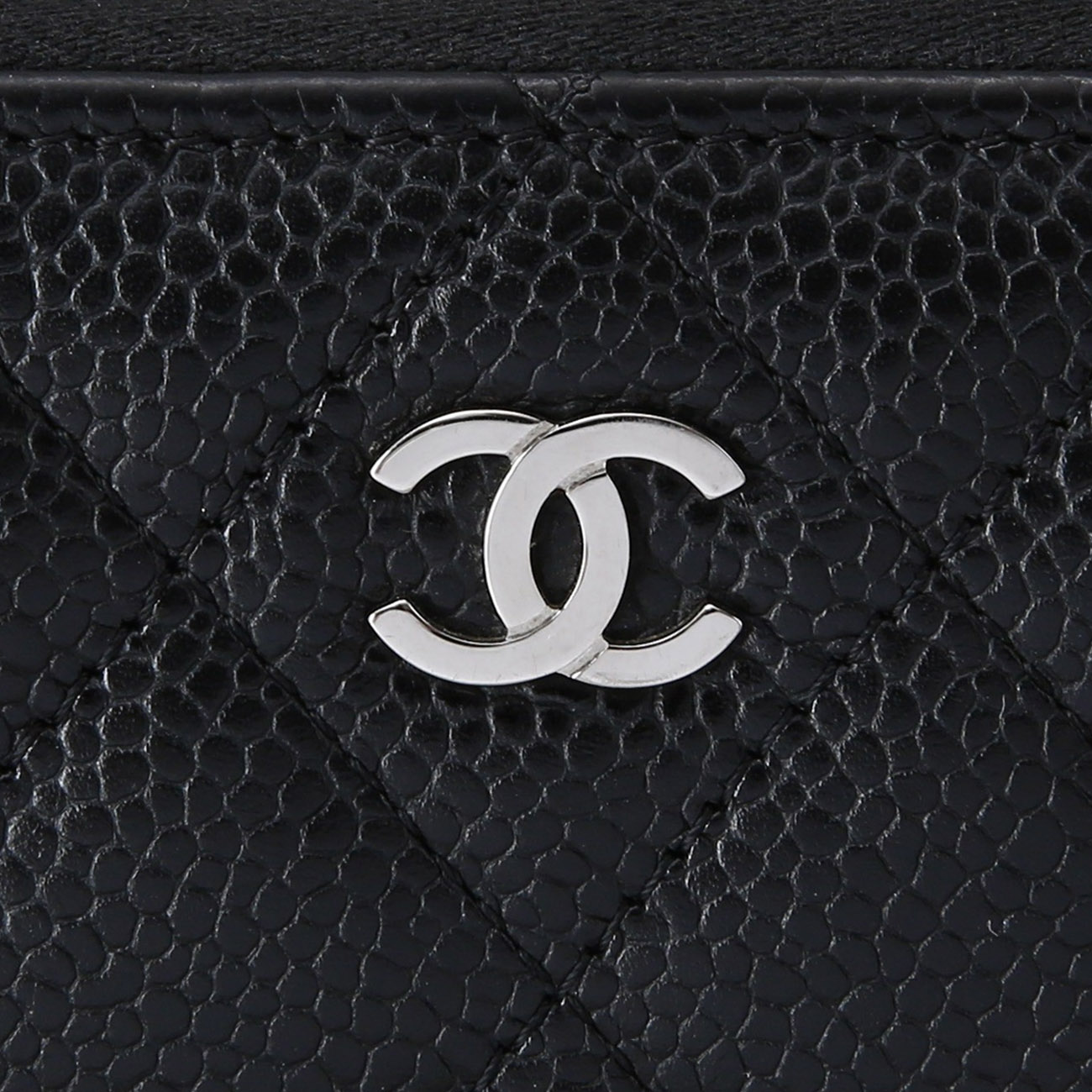 CHANEL(USED)샤넬 캐비어 지퍼 장지갑