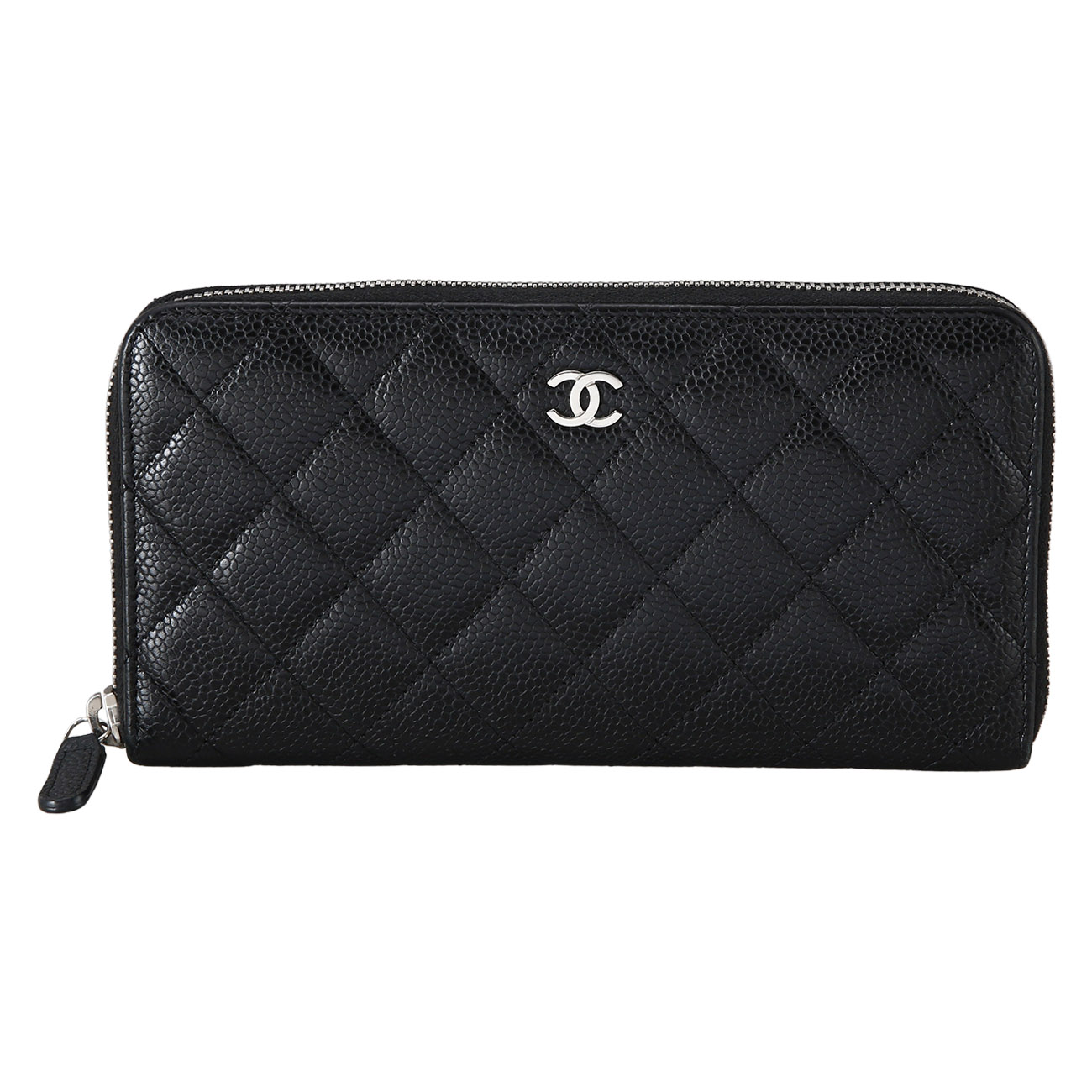 CHANEL(USED)샤넬 캐비어 지퍼 장지갑