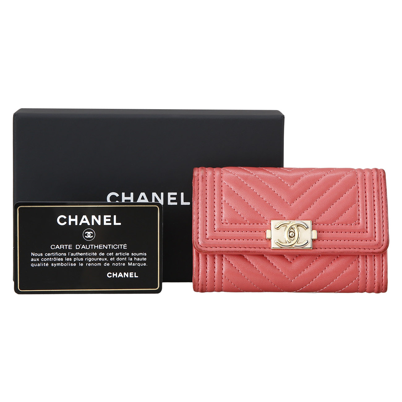 CHANEL(USED)샤넬 보이샤넬 플랩 카드지갑