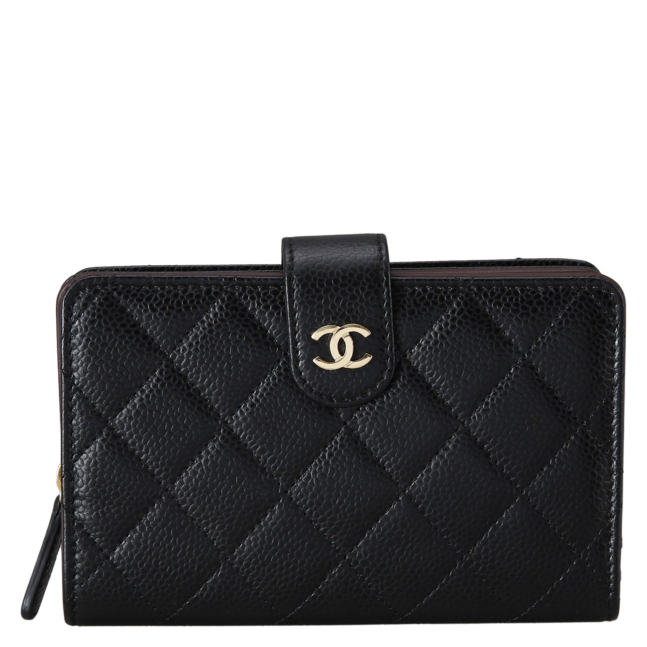 CHANEL(USED)샤넬 캐비어 플랩 중지갑