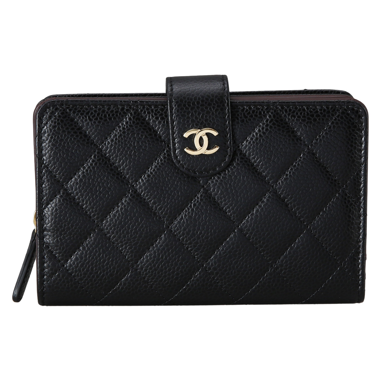 CHANEL(USED)샤넬 캐비어 플랩 중지갑