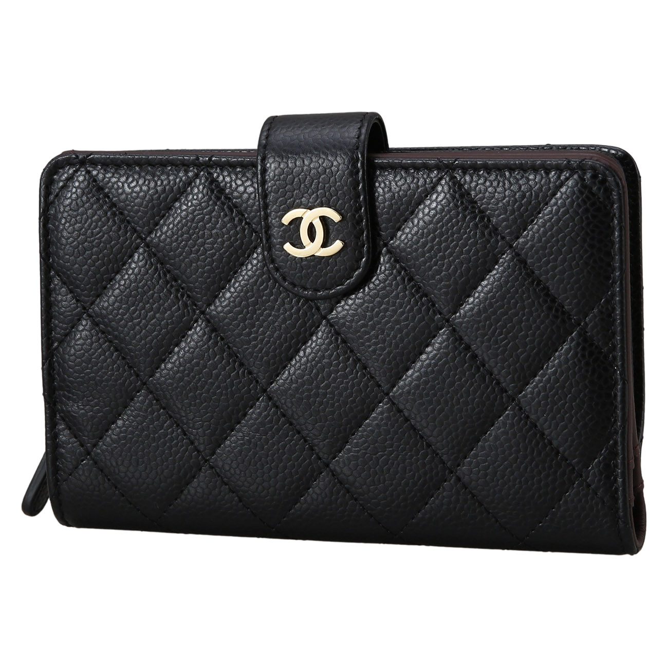 CHANEL(USED)샤넬 캐비어 플랩 중지갑