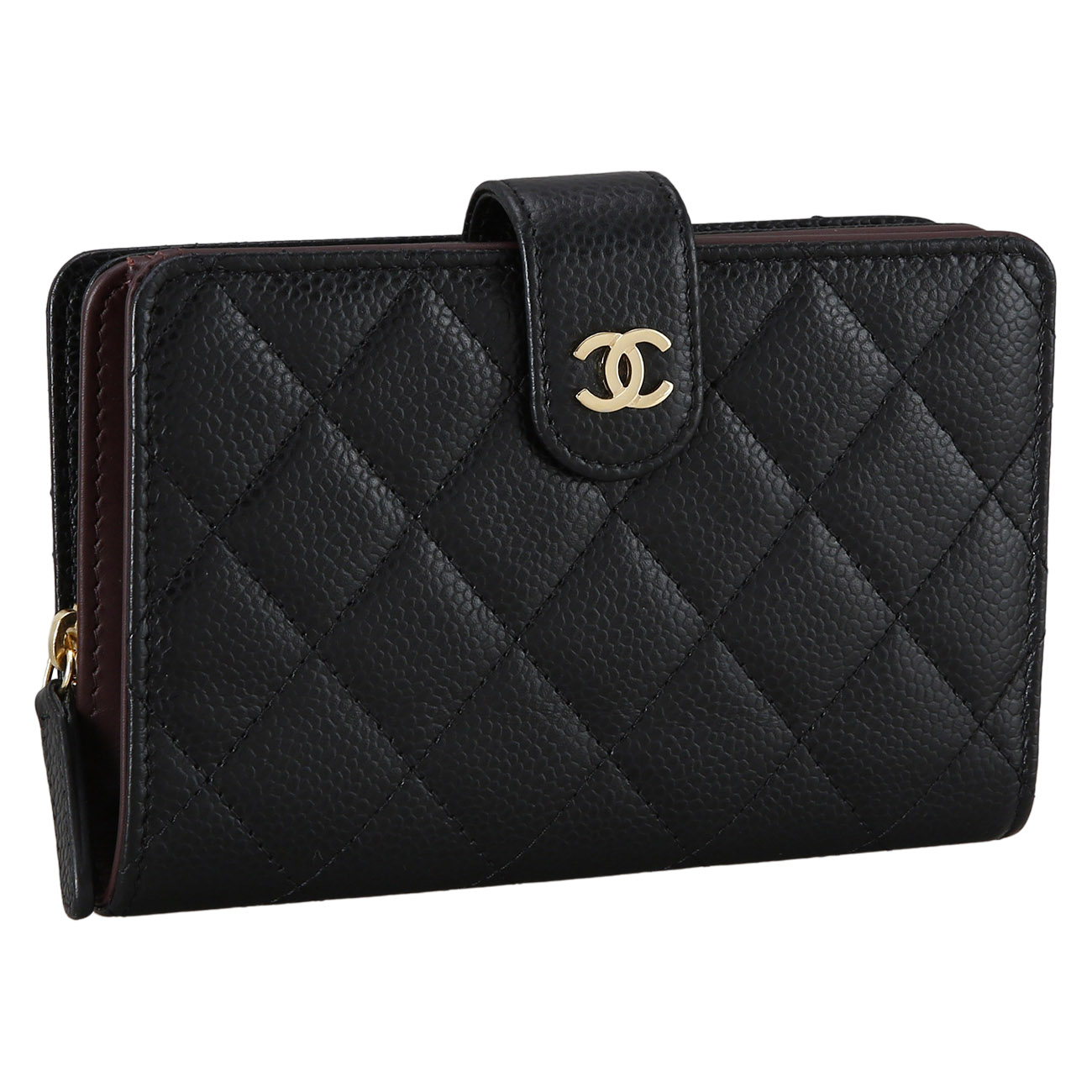 CHANEL(USED)샤넬 캐비어 플랩 중지갑