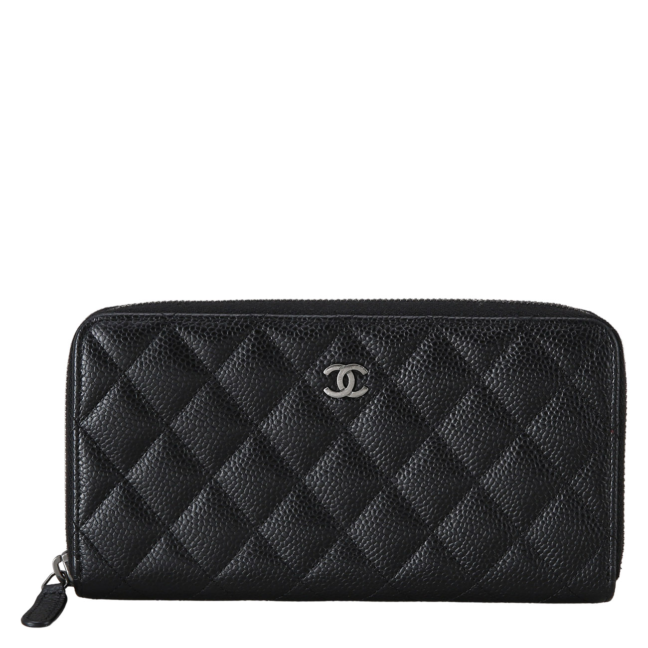 CHANEL(USED)샤넬 캐비어 지퍼 장지갑