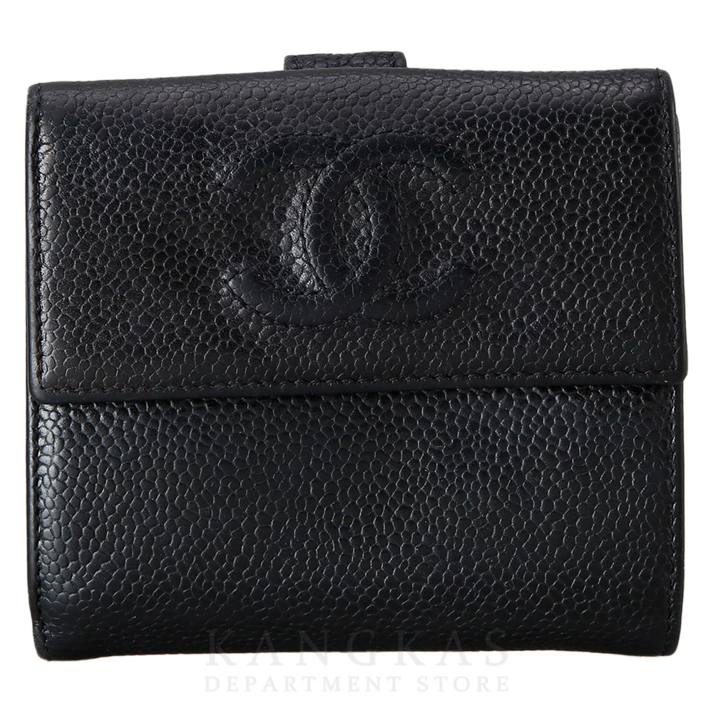 CHANEL(USED)샤넬 시즌 캐비어 중지갑
