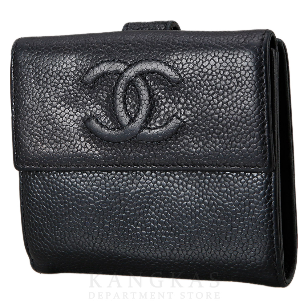 CHANEL(USED)샤넬 시즌 캐비어 중지갑