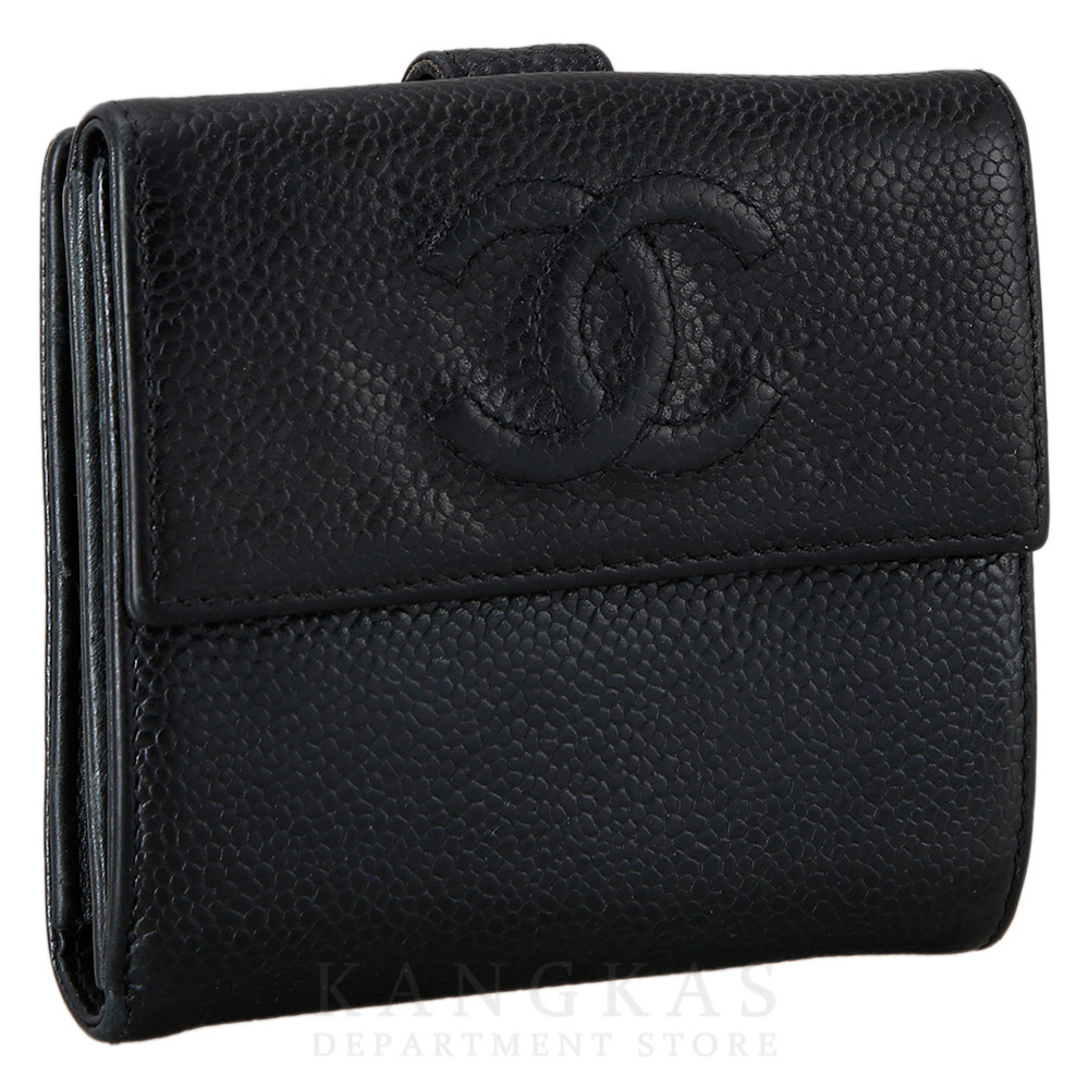 CHANEL(USED)샤넬 시즌 캐비어 중지갑