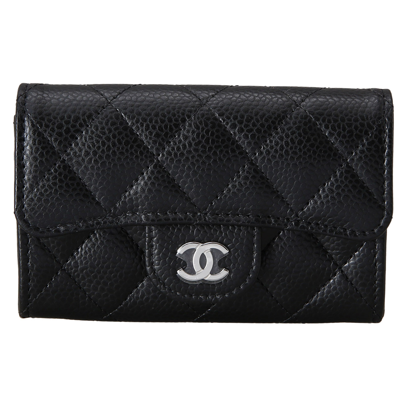 CHANEL(USED)샤넬 캐비어 클래식 플랩 카드지갑