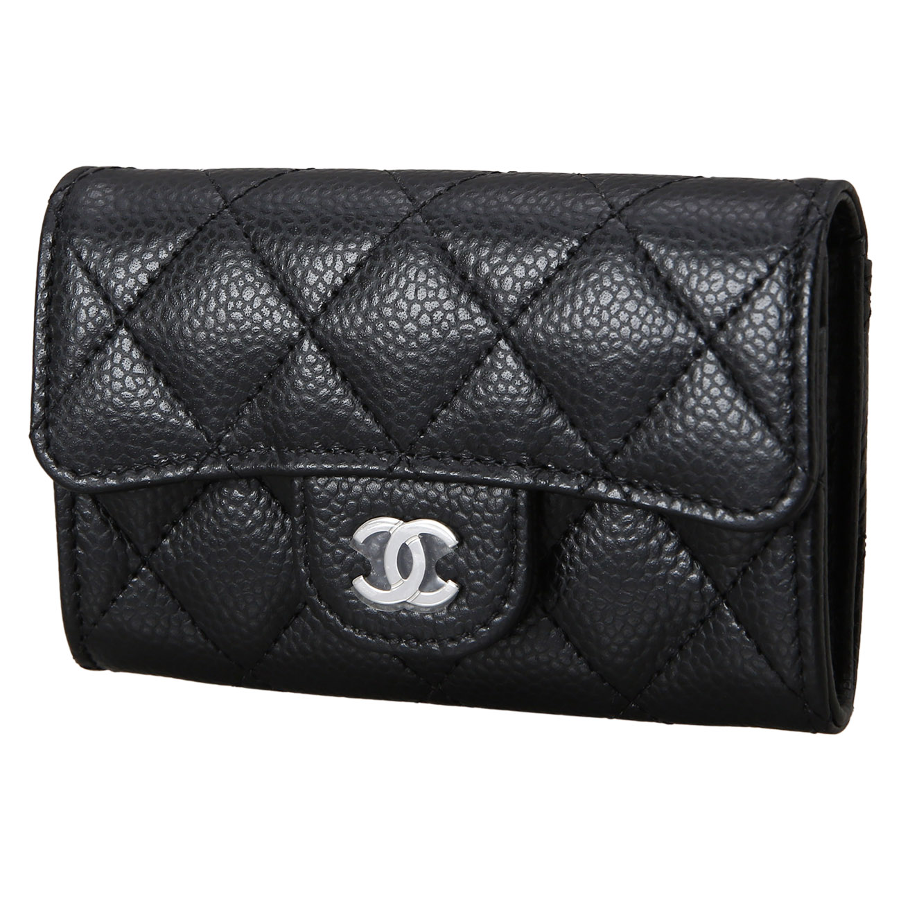CHANEL(USED)샤넬 캐비어 클래식 플랩 카드지갑