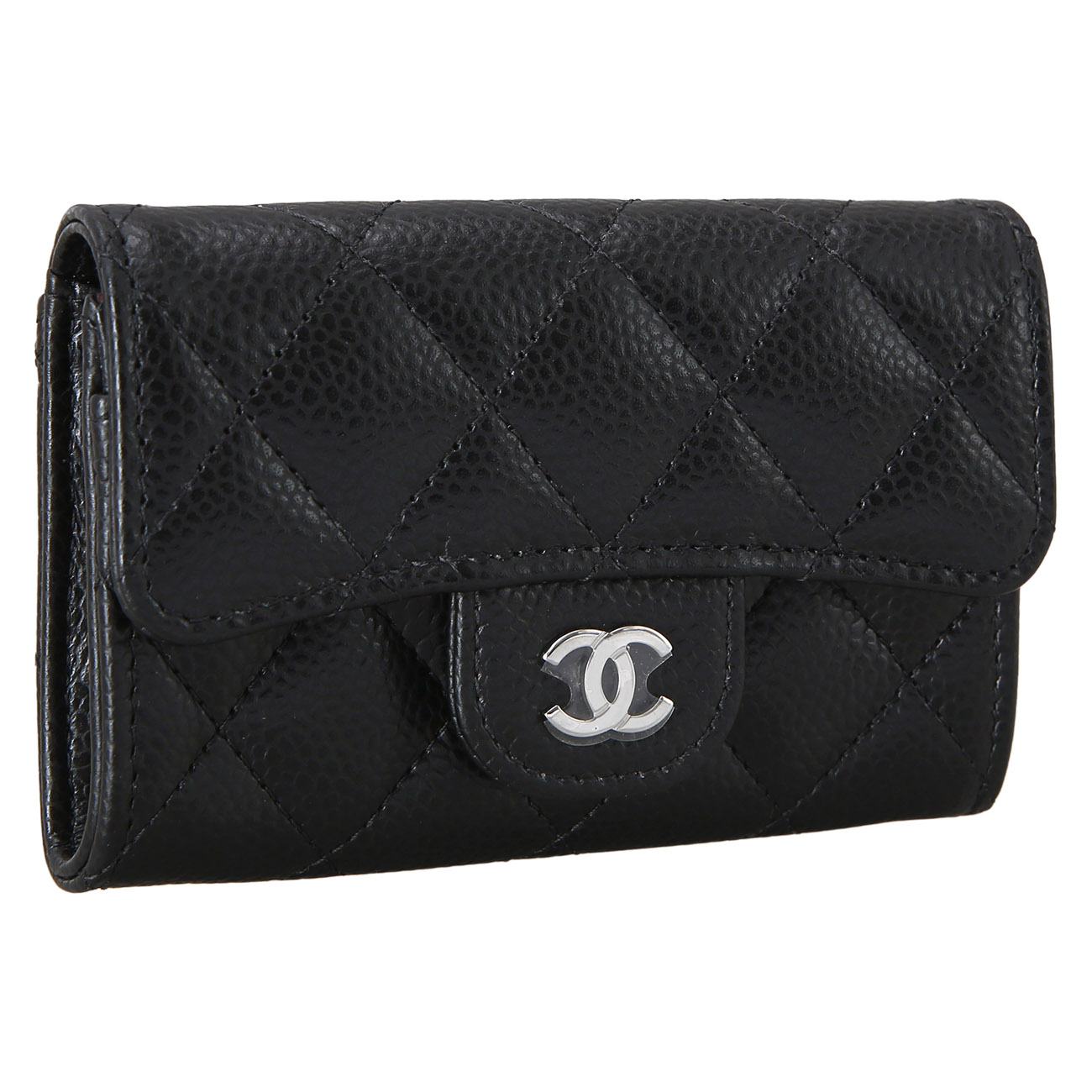 CHANEL(USED)샤넬 캐비어 클래식 플랩 카드지갑