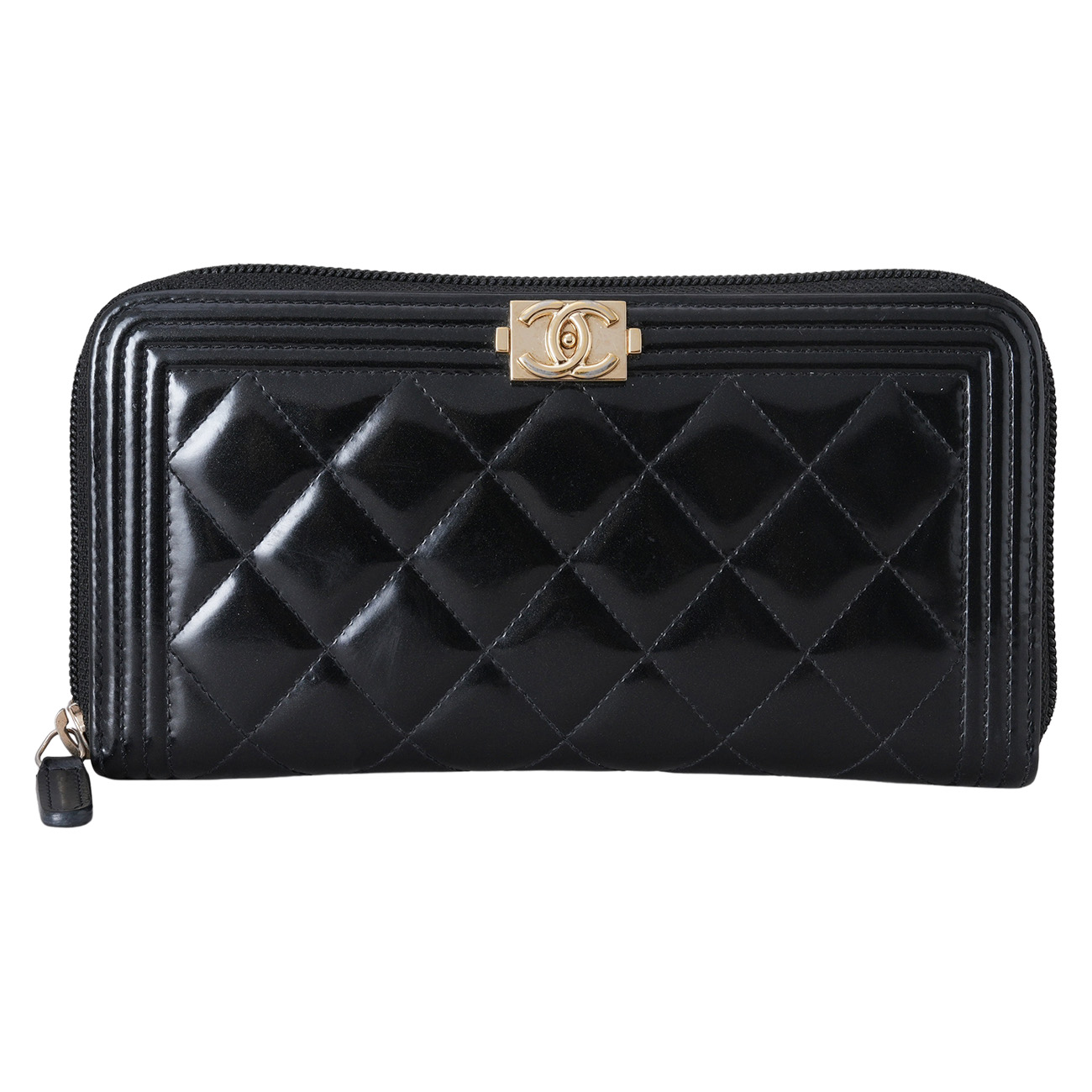 CHANEL(USED)샤넬 페이던트 보이 지퍼 장지갑