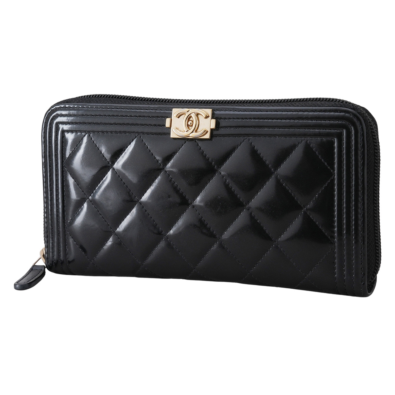 CHANEL(USED)샤넬 페이던트 보이 지퍼 장지갑